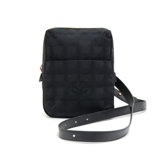 Chanel Waist Line Black Nylon WeekendTravel Bag