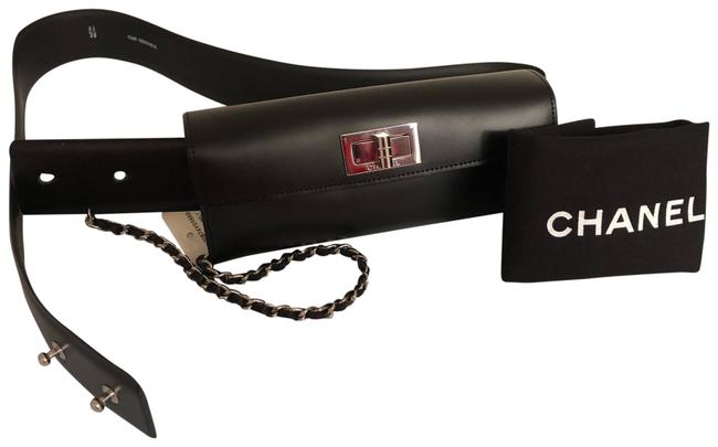 Chanel Waist New Belt Pouch Black Leather WeekendTravel Bag