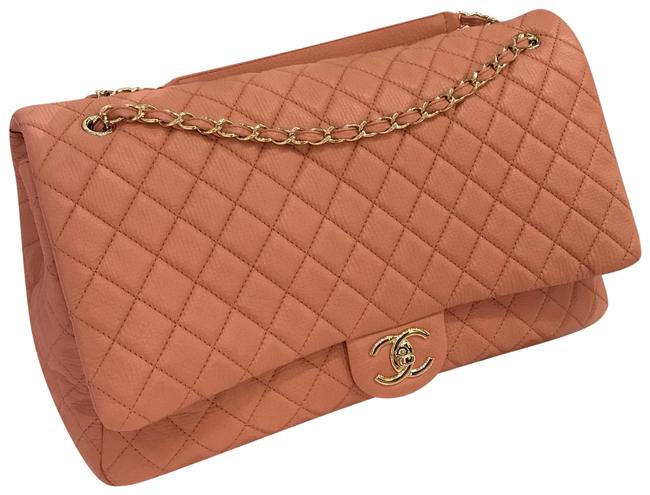Chanel Xxl Flap Blush Quilted Leather WeekendTravel Bag