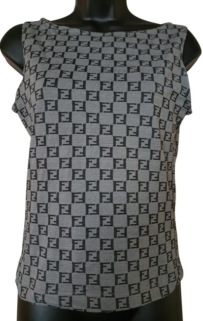 Fendi Black and White Tank TopCami