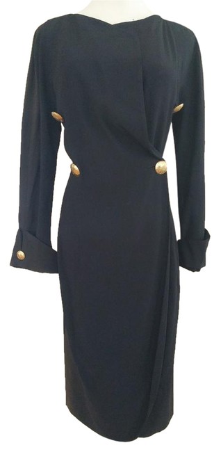 Fendi Black Knee Length WorkOffice Dress 