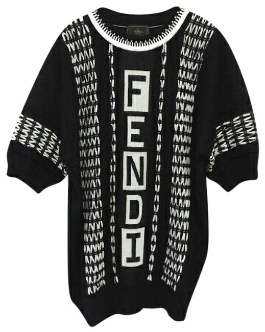 Fendi Black Overd Knit Short Night Out Dress 
