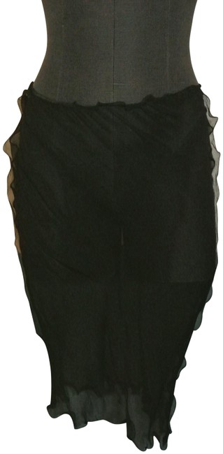 Fendi Black Sheer Skirt