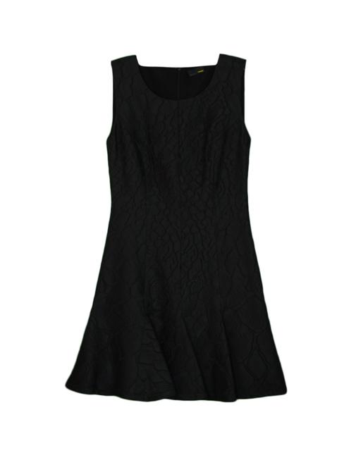 Fendi Black Textured Sleeveless Mid length Short Casual Dress