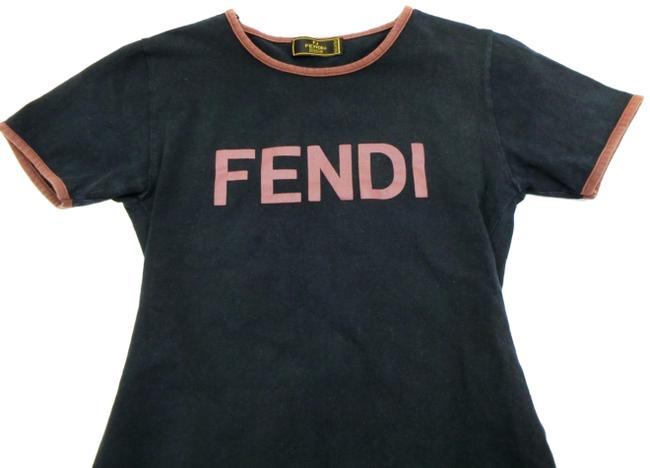 Fendi Black Ultra Rare Ff Logo T shirt 232384 Tee Shirt 
