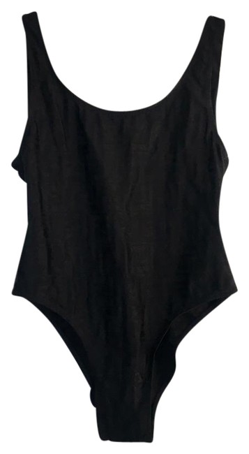 Fendi Black Zucca Logo Print Swimsuit One piece Bathing Suit 