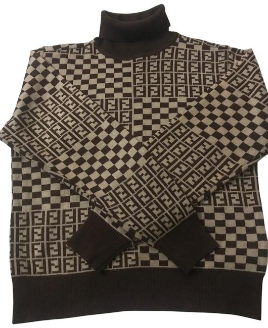 Fendi Brown and Beige Sweater