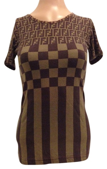 Fendi Brown Tee Shirt 