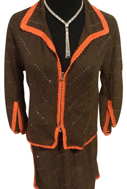 Fendi Brown Xx Skirt Suit 