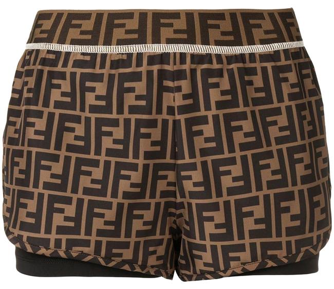 Fendi Brown Zucca Ff Monogram Printed Shorts