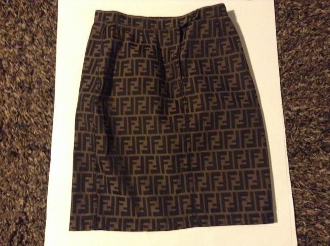 Fendi Brown Zucca Print Skirt