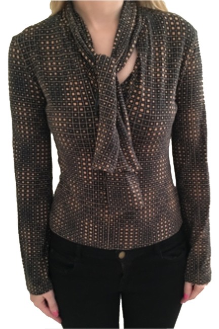 Fendi BrownBlack Blouse