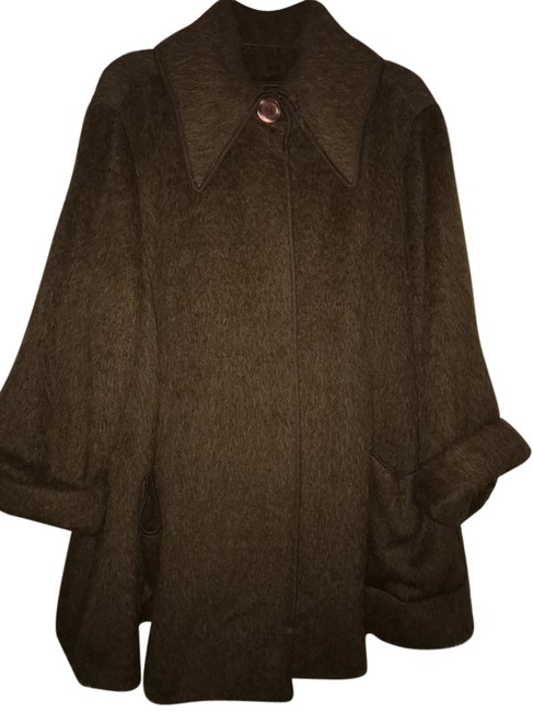 Fendi Brown Pure Fabulous 100%alpaca Sweater swing Coat 