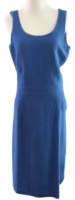 Fendi Cornflower Blue Sleeveless Sheath Mid length WorkOffice Dress 