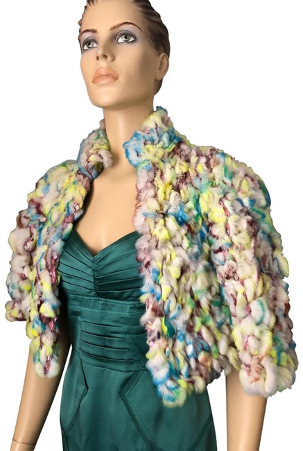 Fendi Cropped Weight Jacket WhiteBluePink Top