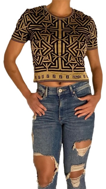 Fendi Ff Logo Cropped It42 Sweater