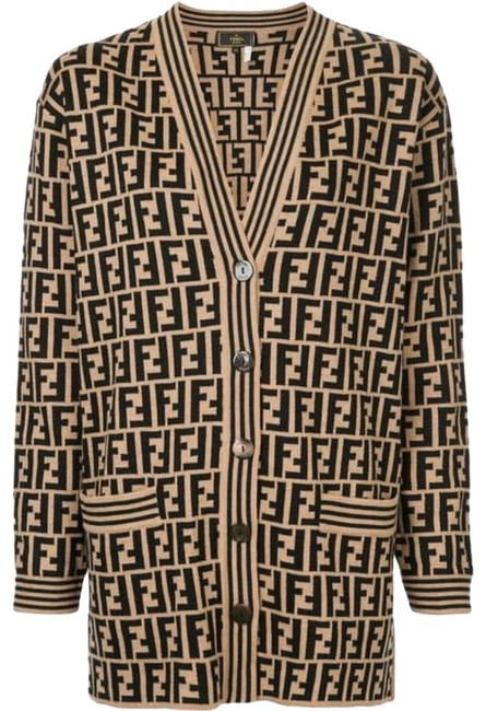 Fendi Ff Zucca Print Monogram Cardigan Unisex Sweater