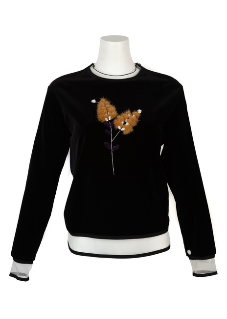 Fendi Fs672289xf05cm40 Black Sweater