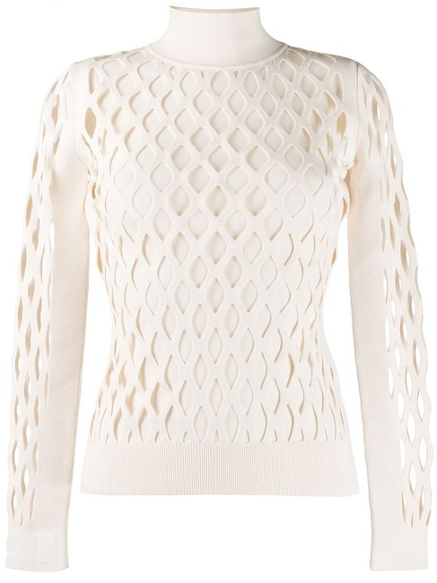 Fendi Gr Yarn Jumper Beige Sweater