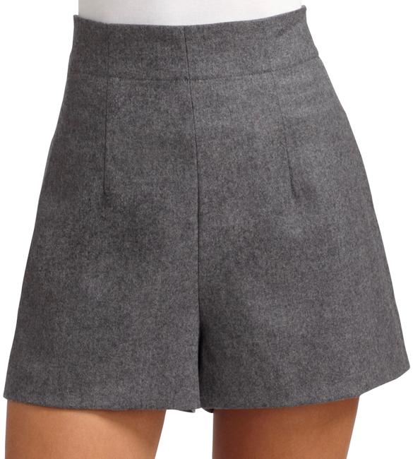 Fendi Gray High Waisted Wool Shorts