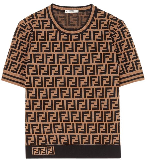 Fendi It 44 Ff Logo Intarsia Sweater