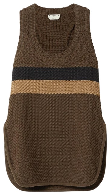 Fendi It 4triped Cotton blend Tank TopCami