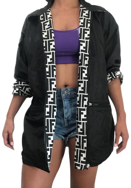 Fendi Multicolor Unisex Ff Monogram Logo Reversible Jacket 