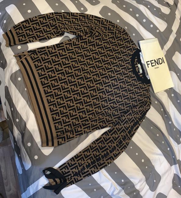 Fendi Knitwear BrownBlack Sweater