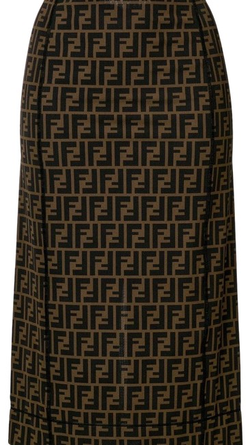 Fendi Logo Fitted Pencil Skirt