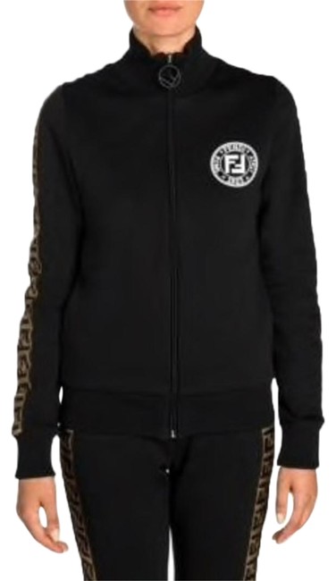 Fendi Logo Stripe Sweatshirt Black Sweater