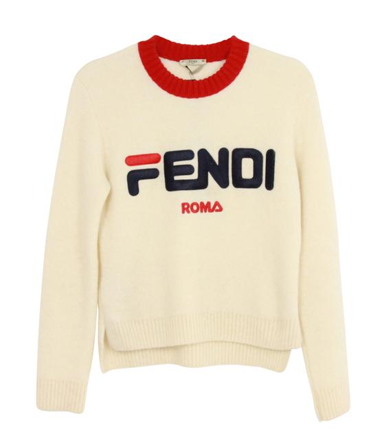 Fendi Mania Crewneck Ivory Sweater