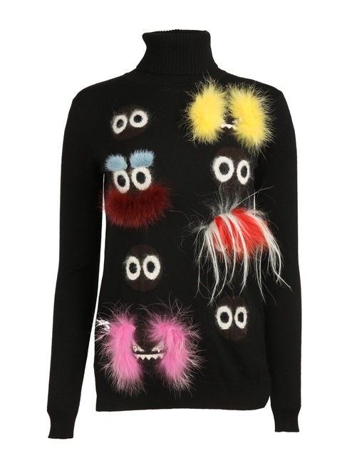 Fendi Monster Bag Bugs Black Sweater