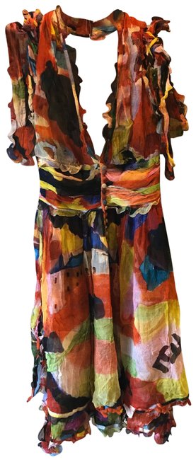 Fendi Multi colored Fd540hort Cocktail Dress