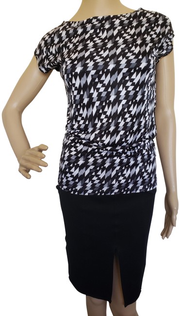 Fendi Multicolor Black Grey Ff Zucca Logo Print Sleeveless Blouse 