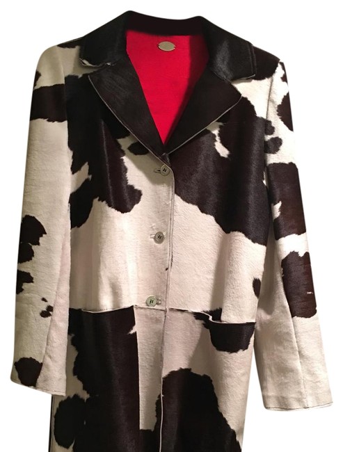Fendi Multicolor Calf Hair Cow Print Coat 