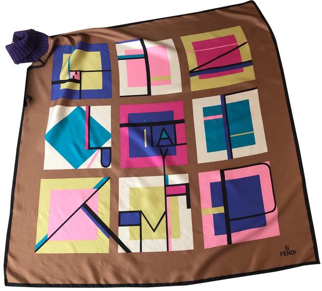 Fendi Multicolor scarf DressTop Short Casual Dress 