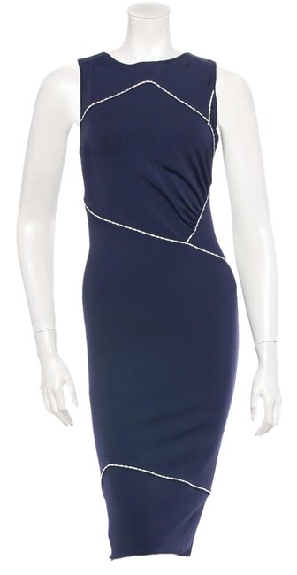 Fendi Navy Blue Midi Mid length Formal Dress