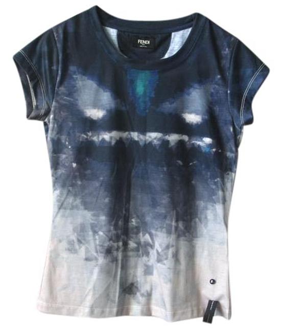 Fendi Navy Eyes Tee Shirt