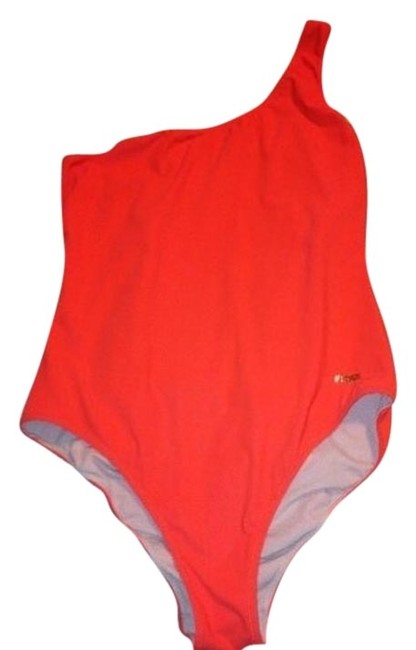 Fendi Orange Asymmetrical Piece One piece Bathing Suit