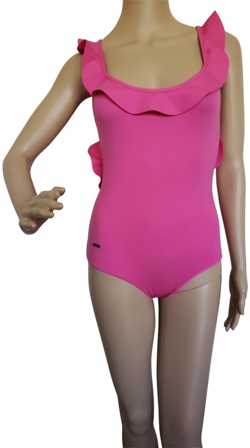 Fendi Pink Fuchsia Intero Rouches Swimsuit One piece Bathing Suit