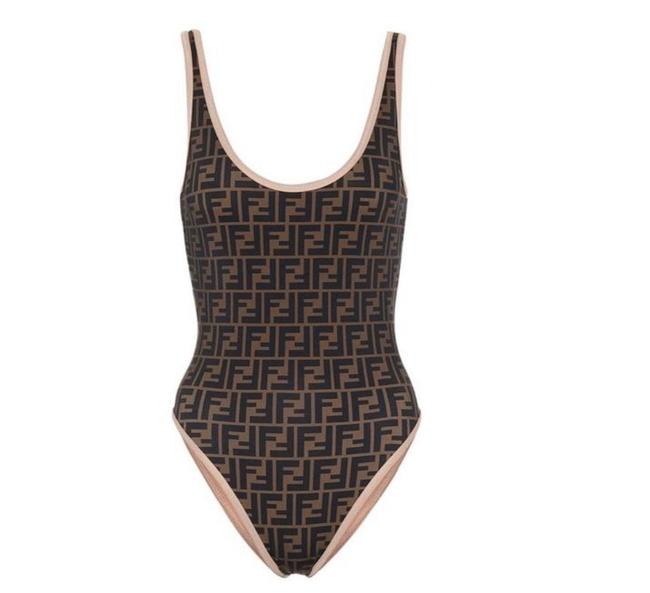 Fendi Rama Ff Logo Printed Swimsuit One piece Bathing Suit