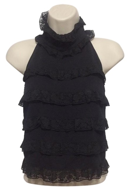 Fendi Silk Halter Black Top