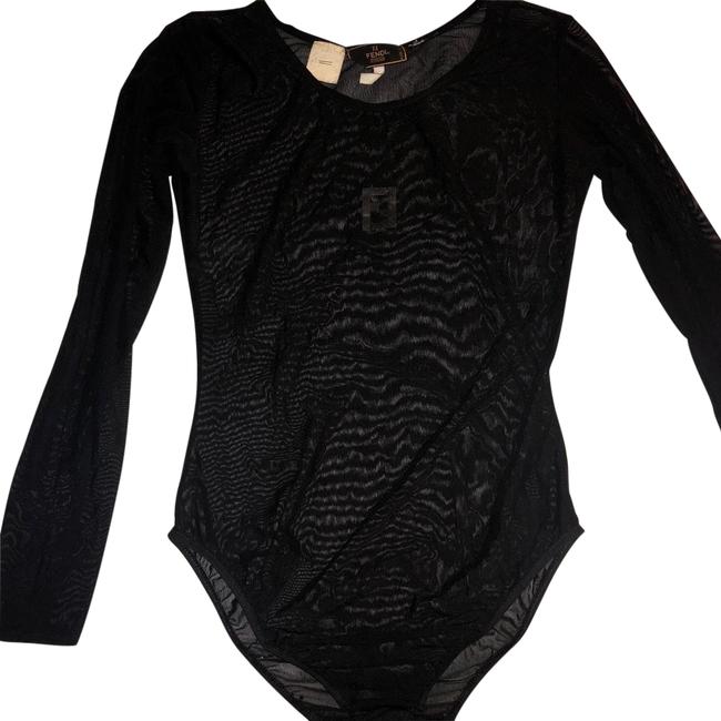 Fendi Vintage Bodysuit Black Top