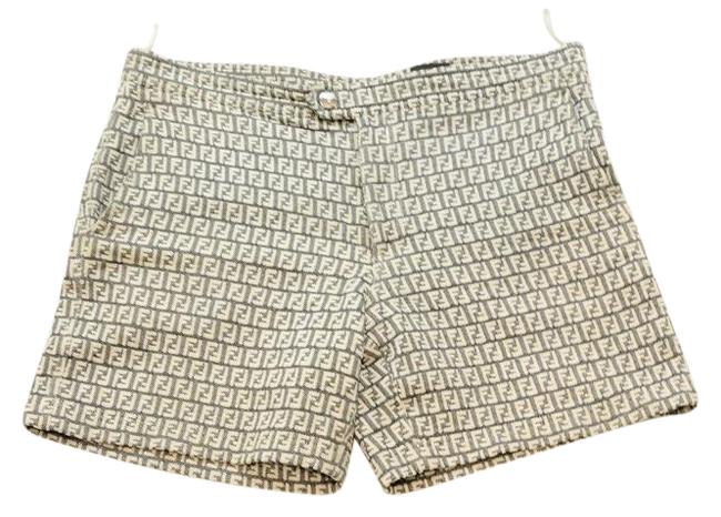 Fendi White Ff Logo Shorts