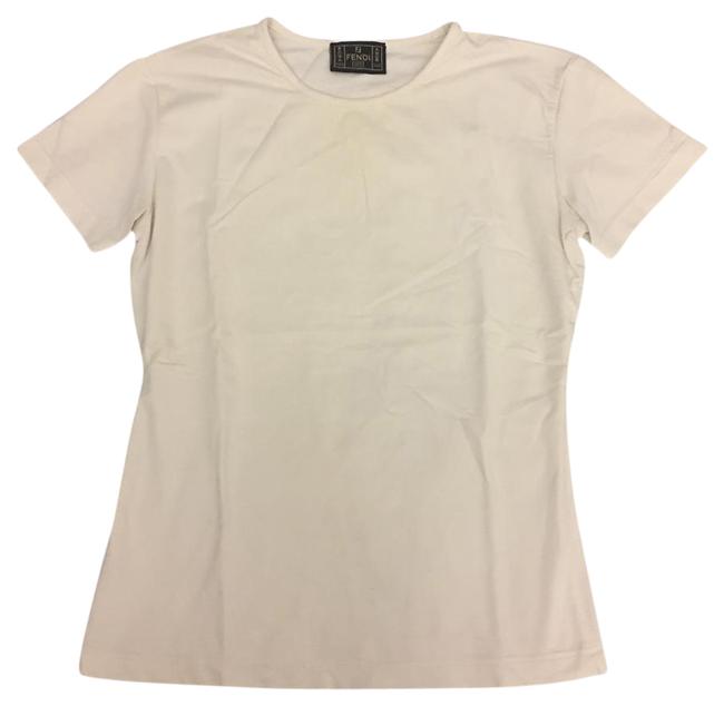 Fendi White Logo Tee Shirt