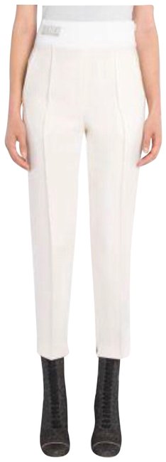 Fendi White Logo waist Ankle Pants