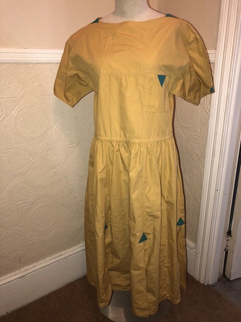 Fendi Yellow 883 Del 261173 Long Casual Maxi Dress