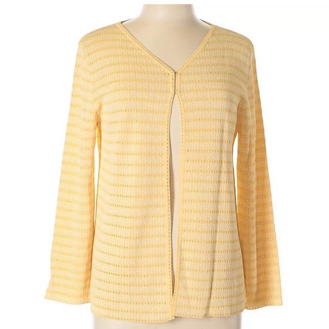 Fendi Zucca Print Cardigan Yellow Sweater