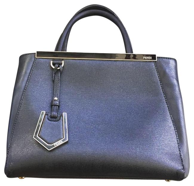 Fendi 2 Jours Black Leather Satchel 