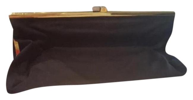 Fendi 21578595 Black Canvas and Metal Clutch 